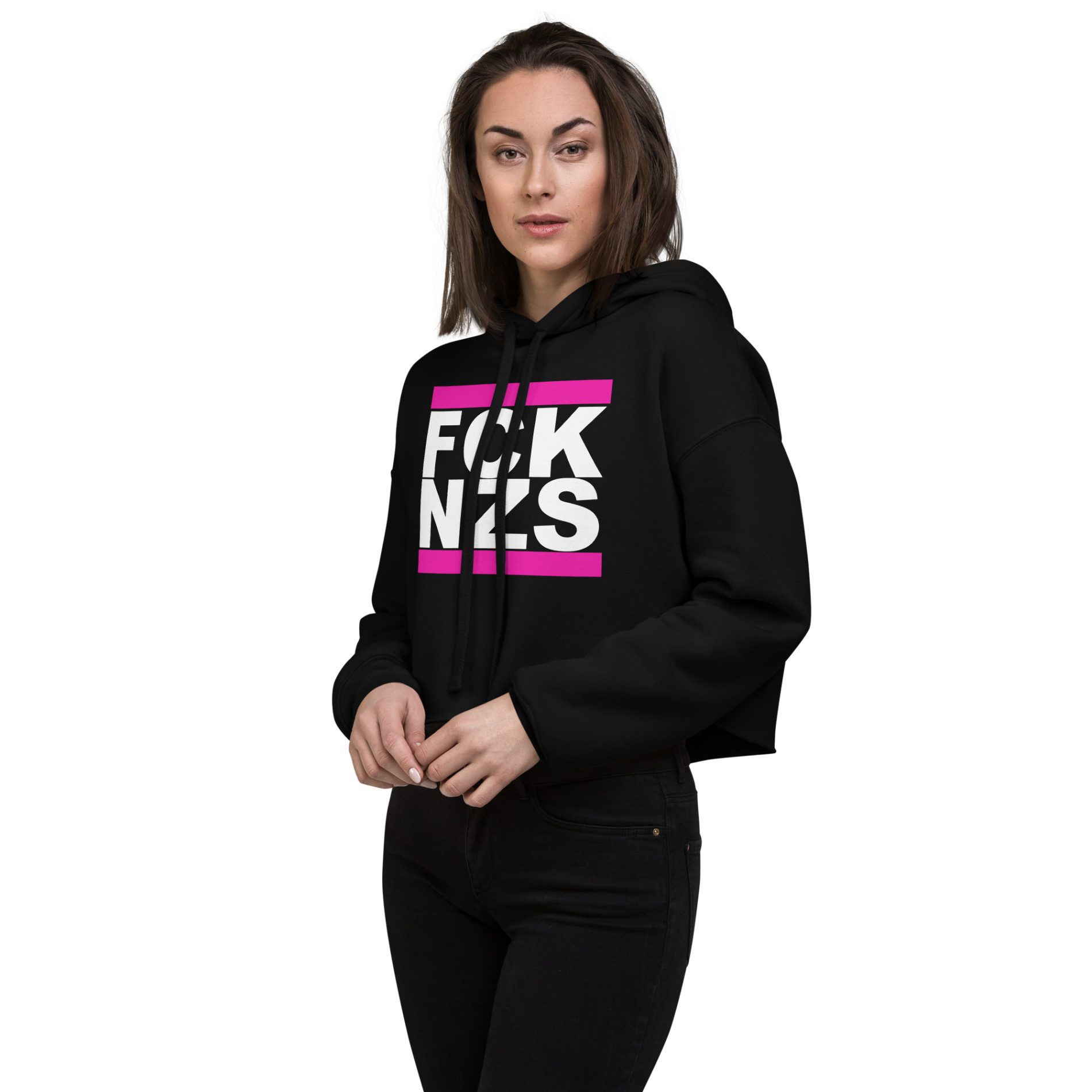 FCK NZS Pink crop mikina