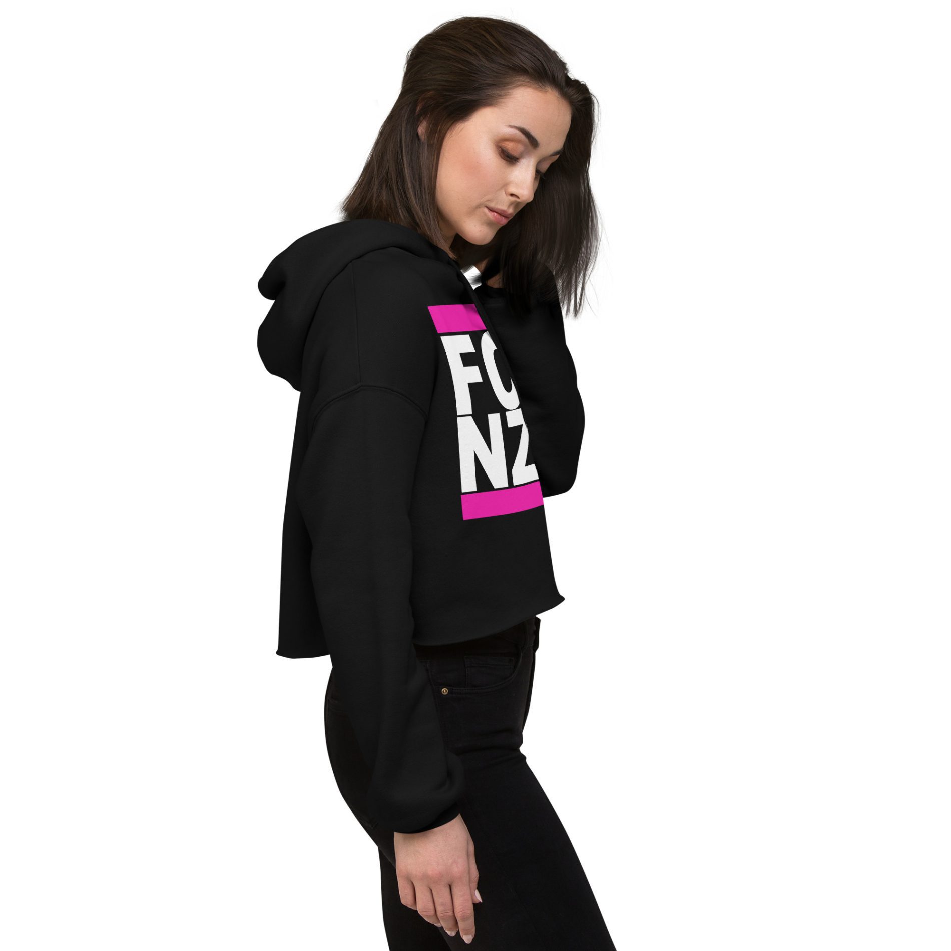 FCK NZS Pink crop mikina