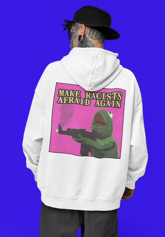 Make Racists Afraid Again unisex mikina s kapucí na zip