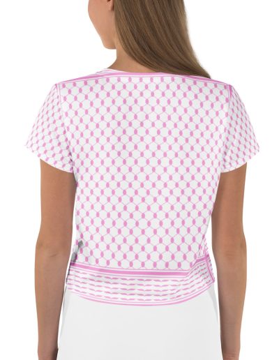 Baby Pink Kufiya (Keffiyeh) crop top