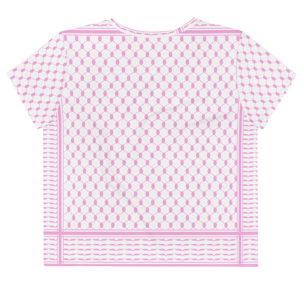 Baby Pink Kufiya (Keffiyeh) crop top