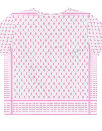 Baby Pink Kufiya (Keffiyeh) crop top
