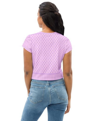 Lilac Kufiya (Keffiyeh) crop top