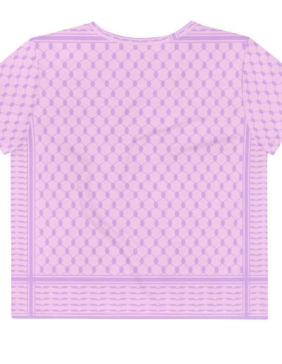 Lilac Kufiya (Keffiyeh) crop top