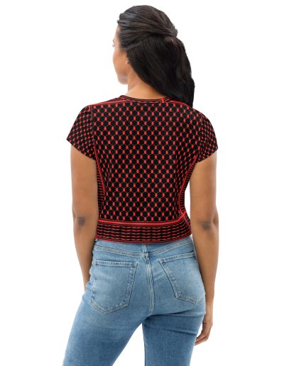 Red Kufiya (Keffiyeh) crop top