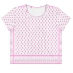 Baby Pink Kufiya (Keffiyeh) crop top
