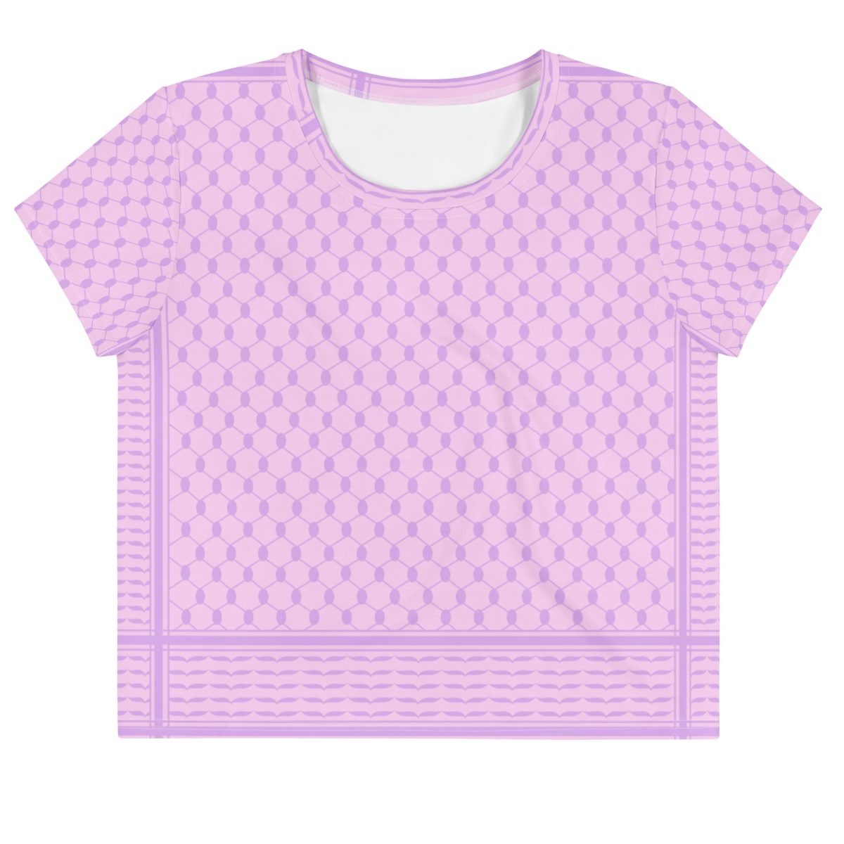 Lilac Kufiya (Keffiyeh) crop top
