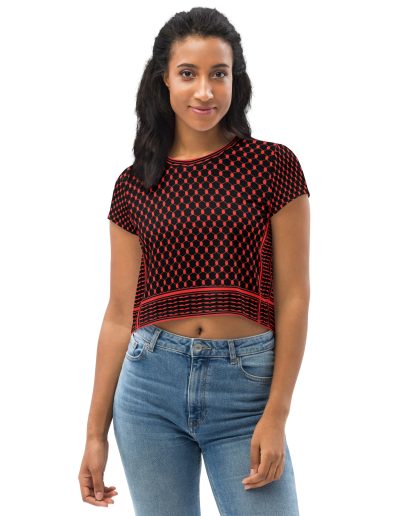 Red Kufiya (Keffiyeh) crop top
