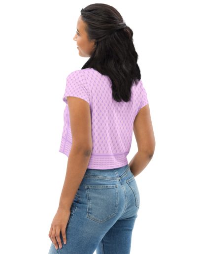 Lilac Kufiya (Keffiyeh) crop top