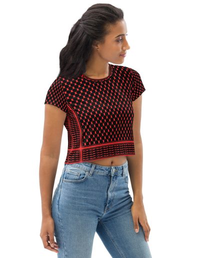 Red Kufiya (Keffiyeh) crop top