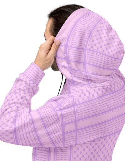 Lilac Kufiya (Keffiyeh) recyklovaná unisex mikina