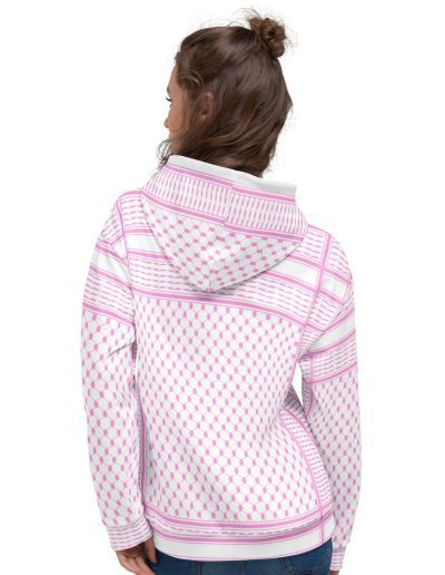 Baby Pink Kufiya (Keffiyeh) recyklovaná unisex mikina