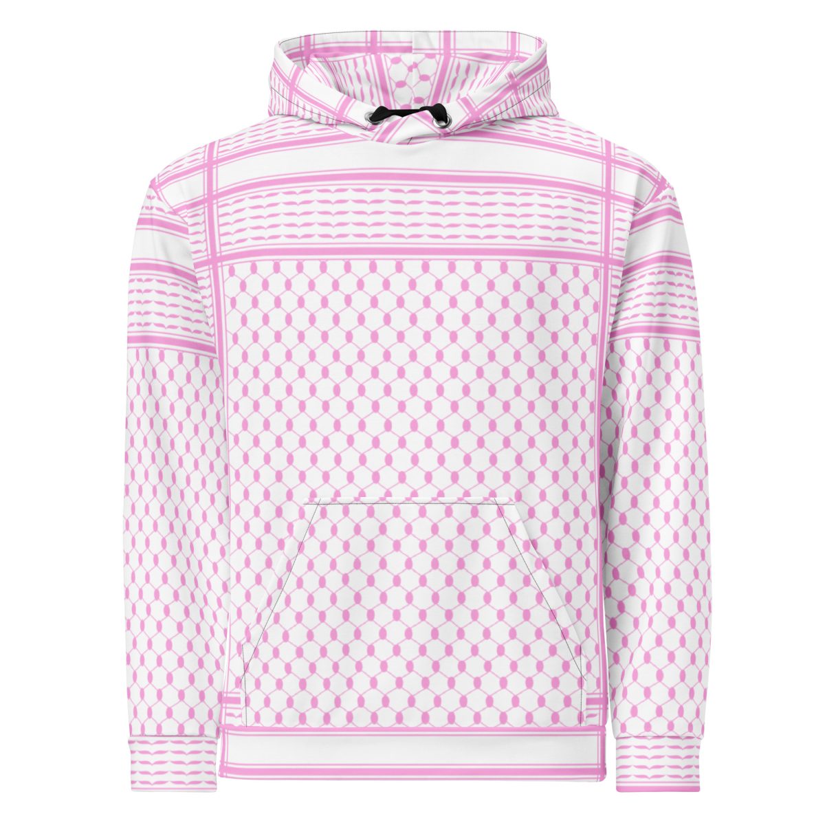 Baby Pink Kufiya (Keffiyeh) recyklovaná unisex mikina