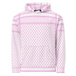 Baby Pink Kufiya (Keffiyeh) recyklovaná unisex mikina