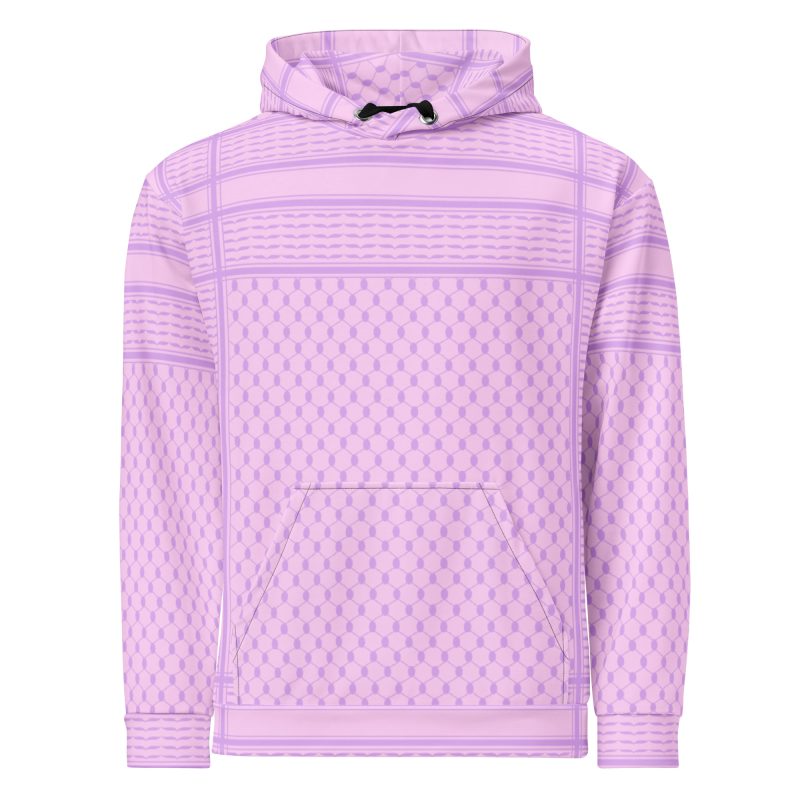 Lilac Kufiya (Keffiyeh) recyklovaná unisex mikina