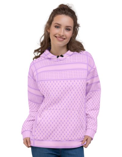 Lilac Kufiya (Keffiyeh) recyklovaná unisex mikina