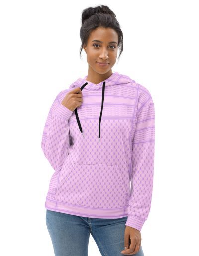 Lilac Kufiya (Keffiyeh) recyklovaná unisex mikina
