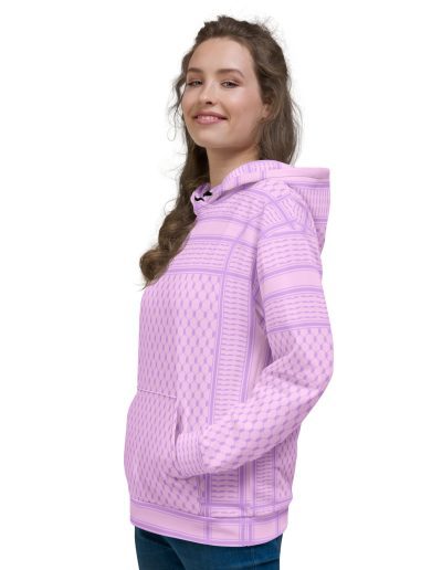 Lilac Kufiya (Keffiyeh) recyklovaná unisex mikina