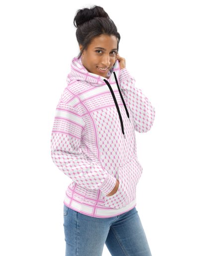 Baby Pink Kufiya (Keffiyeh) recyklovaná unisex mikina