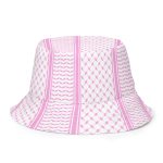 Baby Pink Kufiya (Keffiyeh) oboustranný bucket klobouk