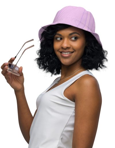 Lilac Kufiya (Keffiyeh) oboustranný bucket klobouk