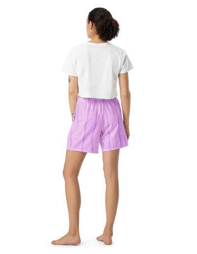 Lilac Kufiya (Keffiyeh) unisex recyklované kraťasy