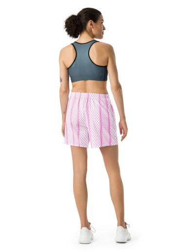 Baby Pink Kufiya (Keffiyeh) unisex recyklované kraťasy