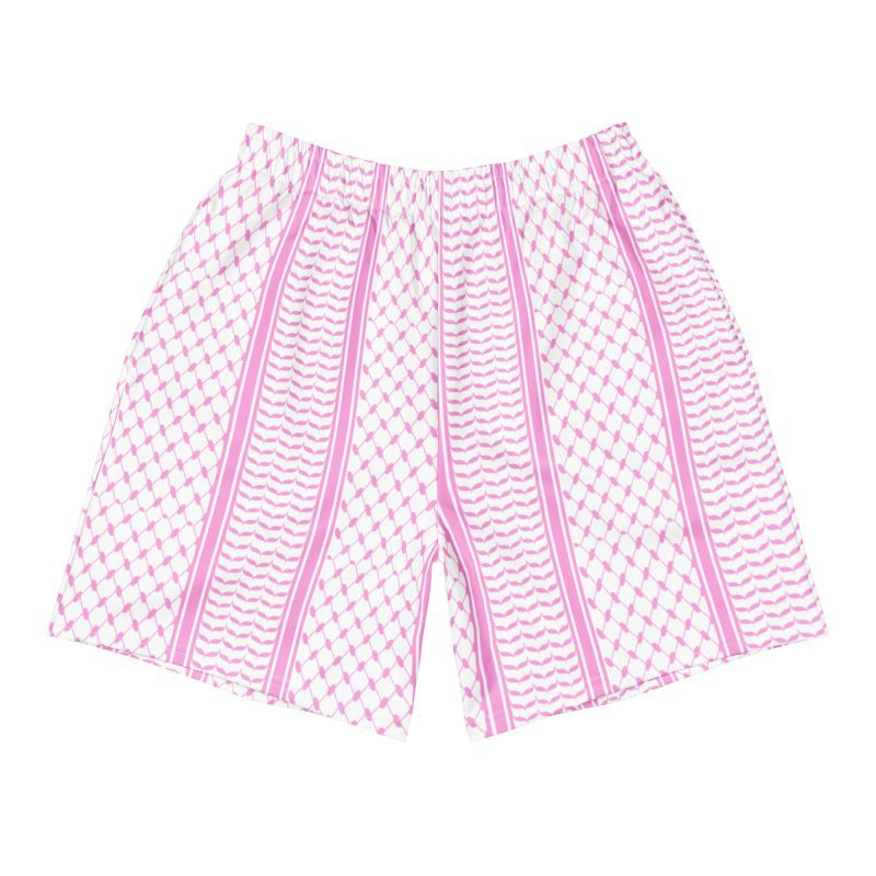 Baby Pink Kufiya (Keffiyeh) unisex recyklované kraťasy