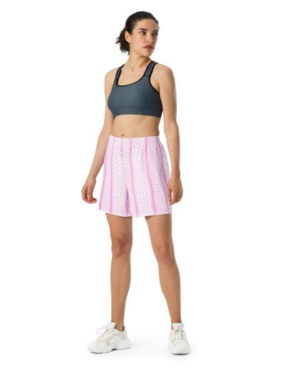 Baby Pink Kufiya (Keffiyeh) unisex recyklované kraťasy