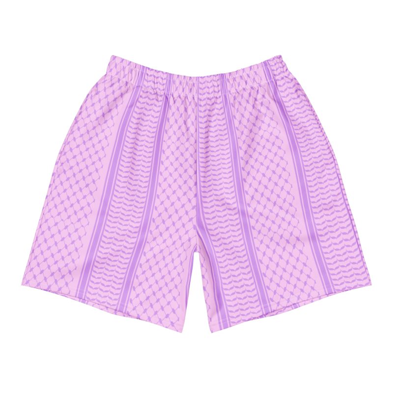 Lilac Kufiya (Keffiyeh) unisex recyklované kraťasy