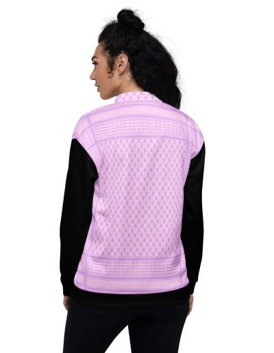 Lilac Kufiya (Keffiyeh) unisex bomber bunda