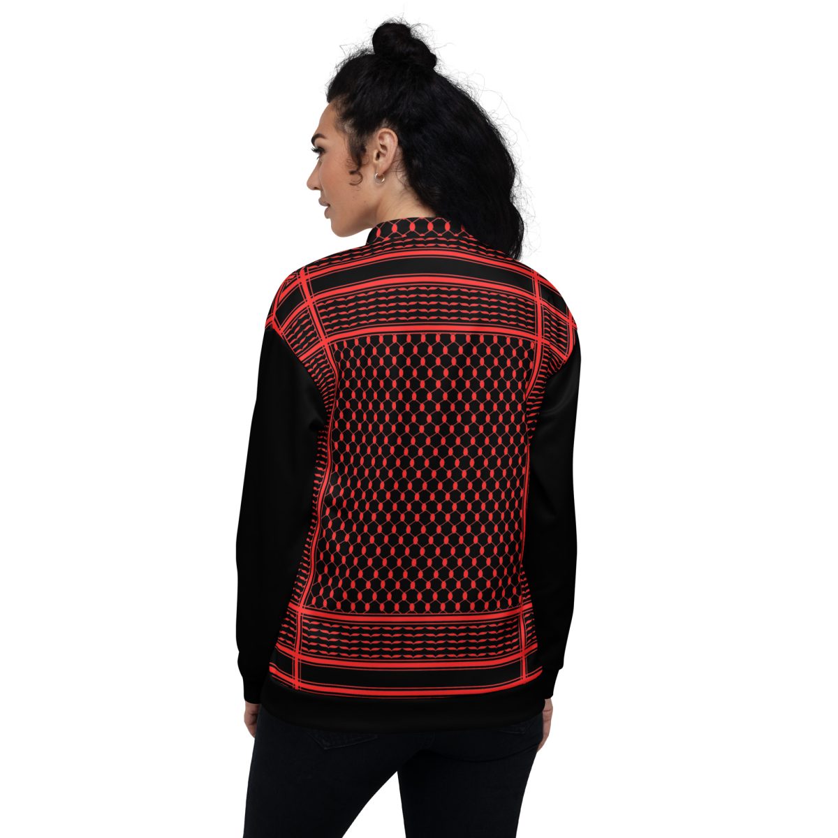 Red Kufiya (Keffiyeh) unisex bomber bunda