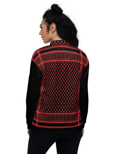 Red Kufiya (Keffiyeh) unisex bomber bunda