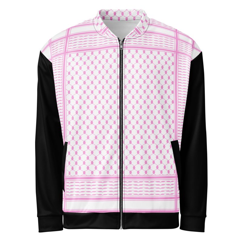 Baby Pink Kufiya (Keffiyeh) unisex bomber bunda