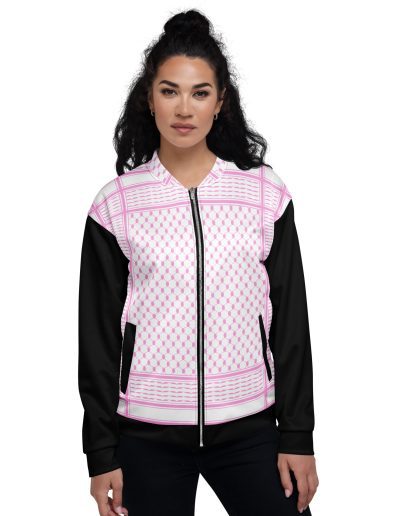 Baby Pink Kufiya (Keffiyeh) unisex bomber bunda