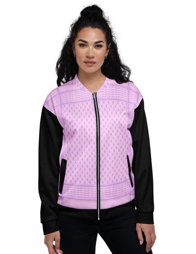 Lilac Kufiya (Keffiyeh) unisex bomber bunda