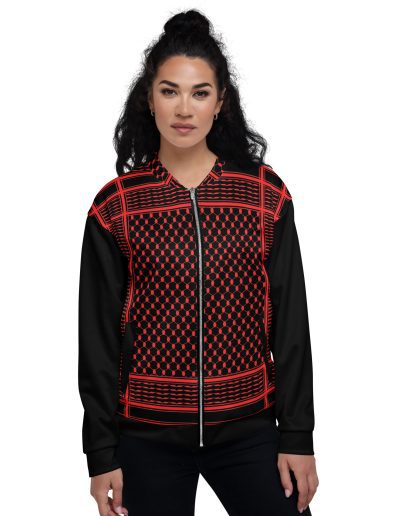 Red Kufiya (Keffiyeh) unisex bomber bunda