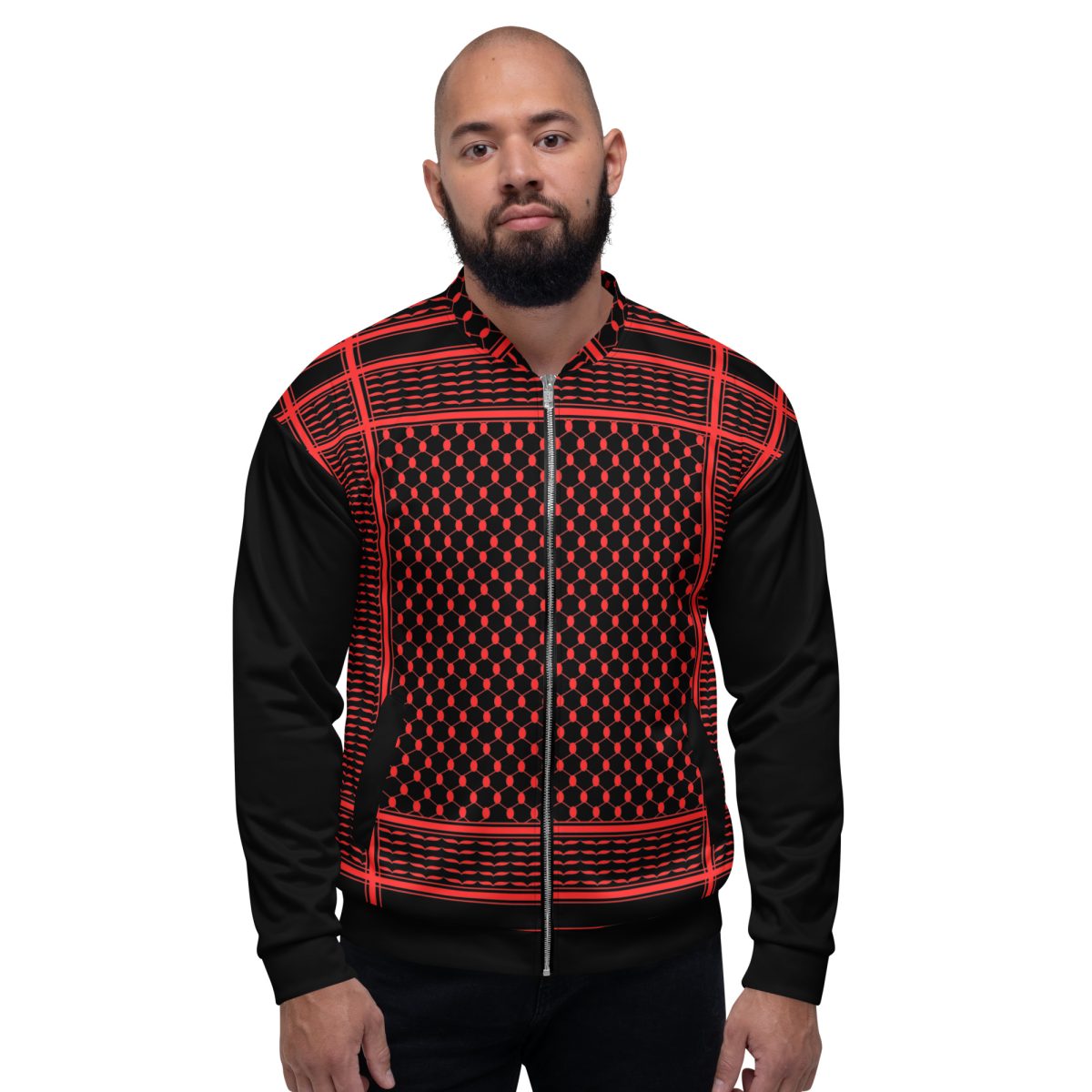 Red Kufiya (Keffiyeh) unisex bomber bunda