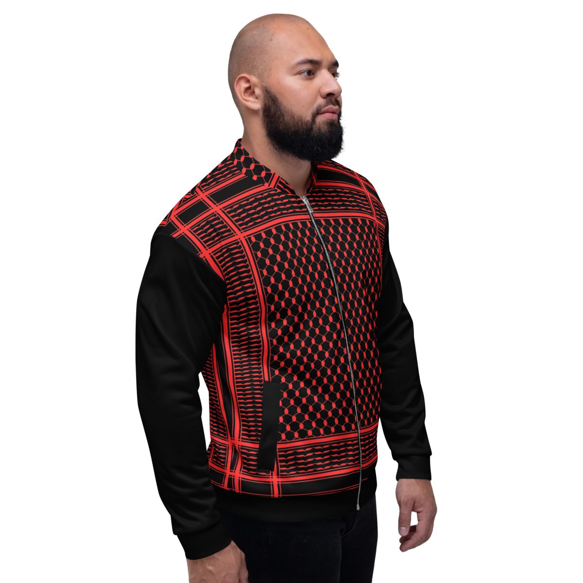 Red Kufiya (Keffiyeh) unisex bomber bunda