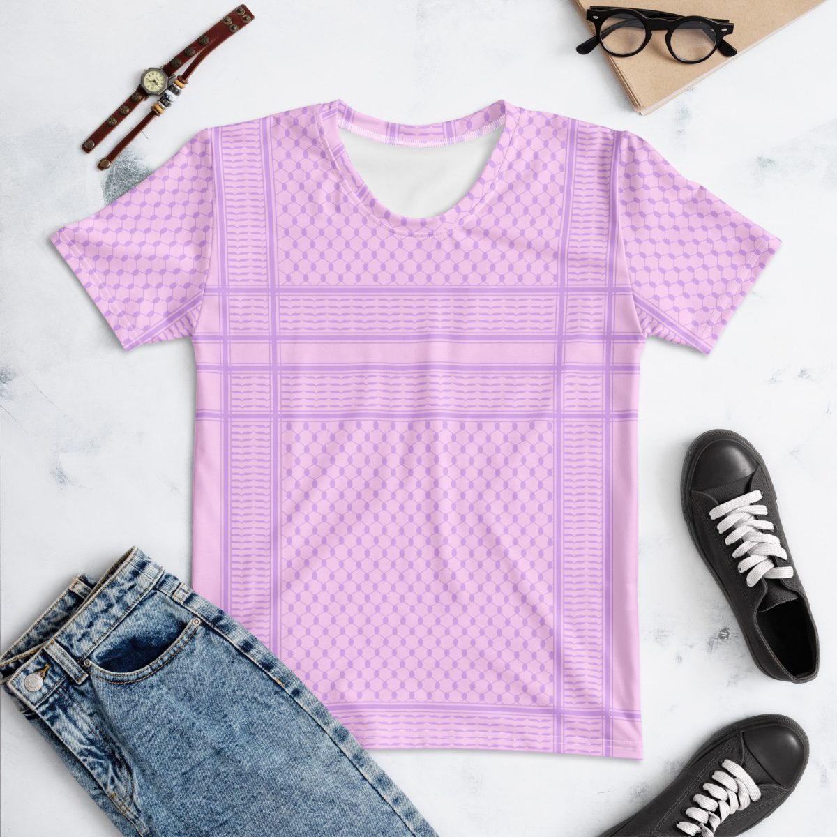 Lilac Kufiya (Keffiyeh) dámské tričko