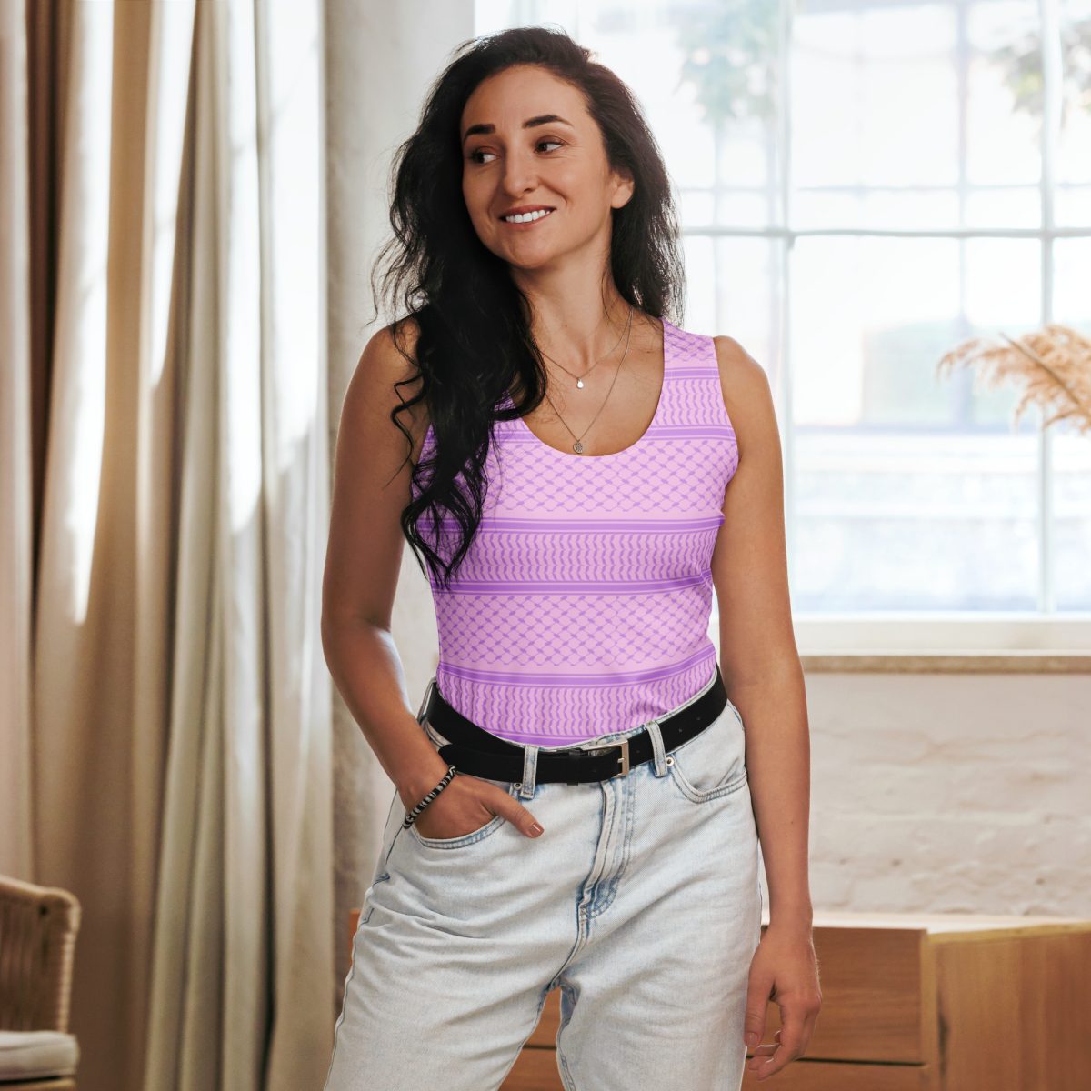 Lilac Kufiya (Keffiyeh) dámské tílko - Obrázek 2