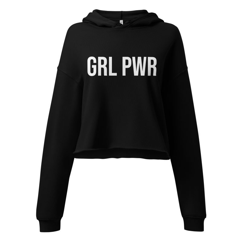 GRL PWR feministická crop mikina