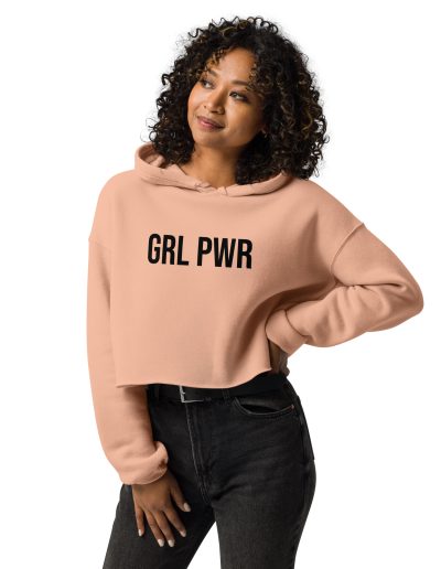 GRL PWR feministická crop mikina