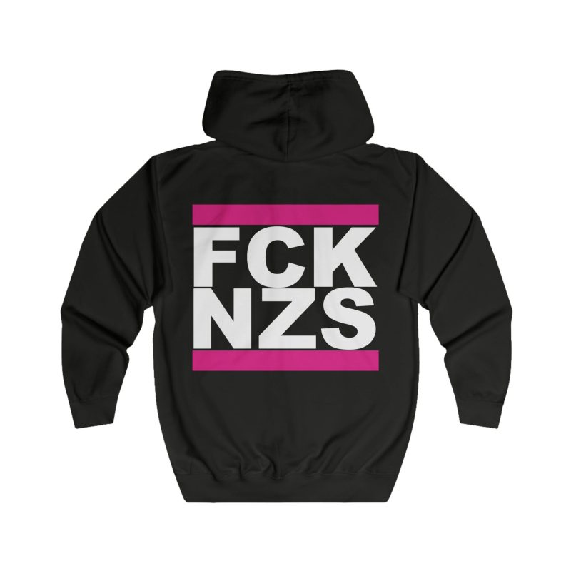 FCK NZS Pink unisex mikina s kapucí na zip
