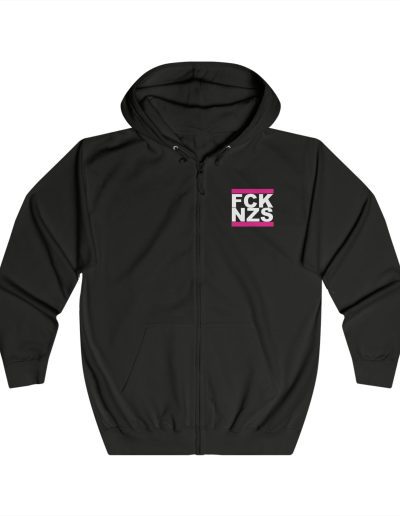 FCK NZS Pink unisex mikina s kapucí na zip