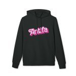 Antifa Barbie organická mikina s kapucí