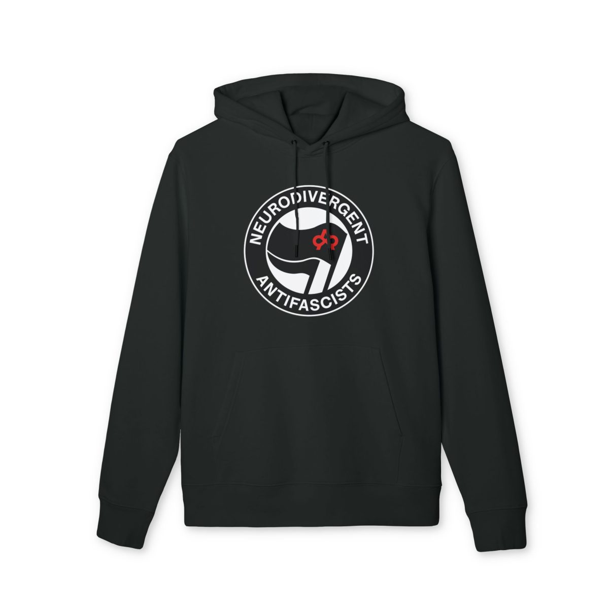 Neurodivergent Antifascists organická mikina s kapucí