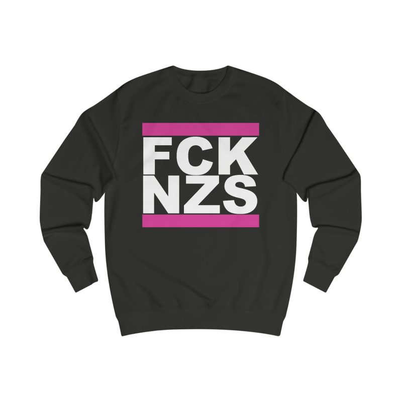 FCK NZS Pink unisex mikina bez kapuce