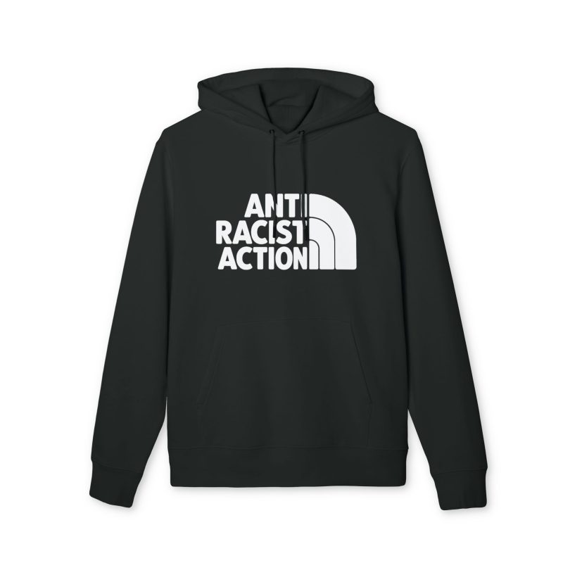 Anti Racist Action organická mikina s kapucí