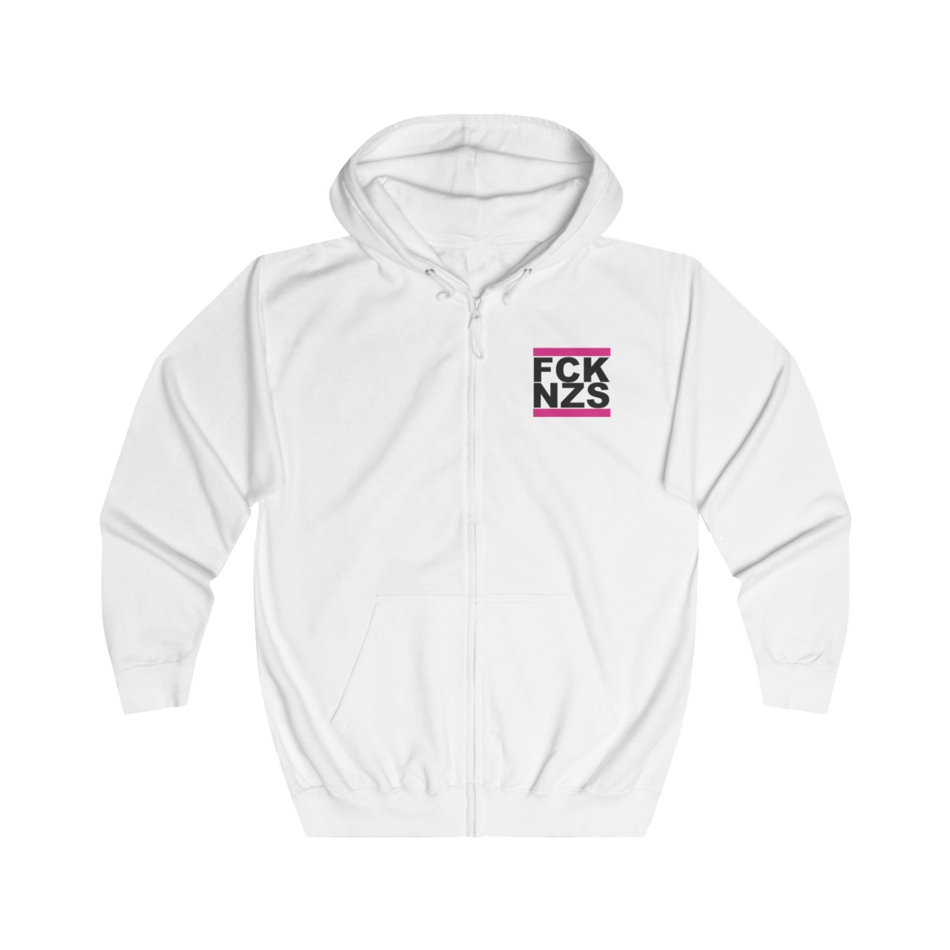 FCK NZS Pink unisex mikina s kapucí na zip